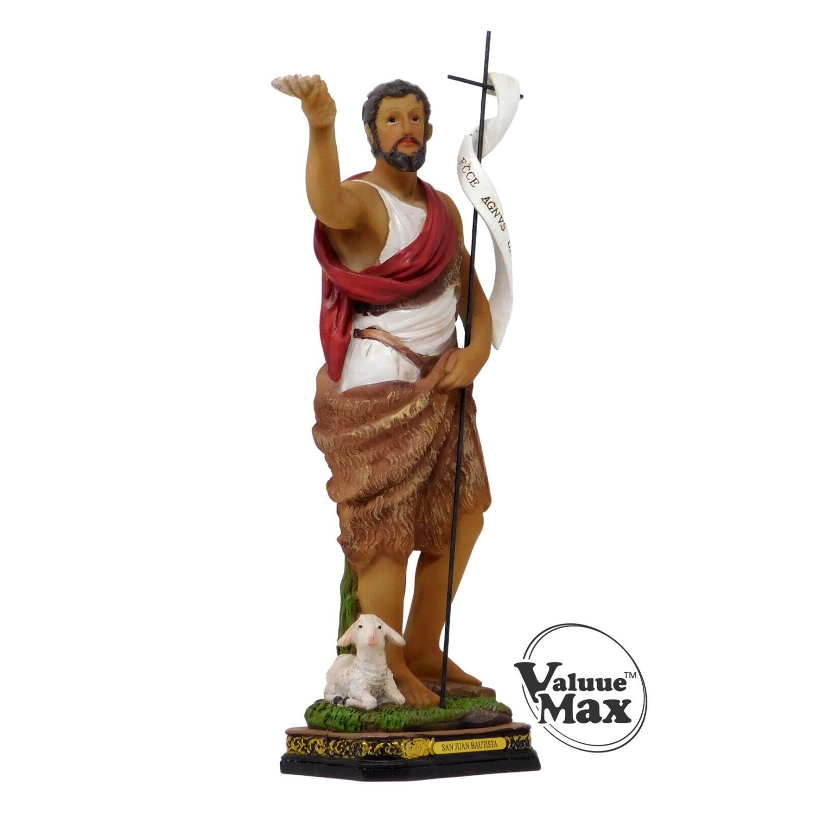 ValuueMax™ Saint John Baptist Statue Finely Detailed Resin 12 Inch Tall Figurine