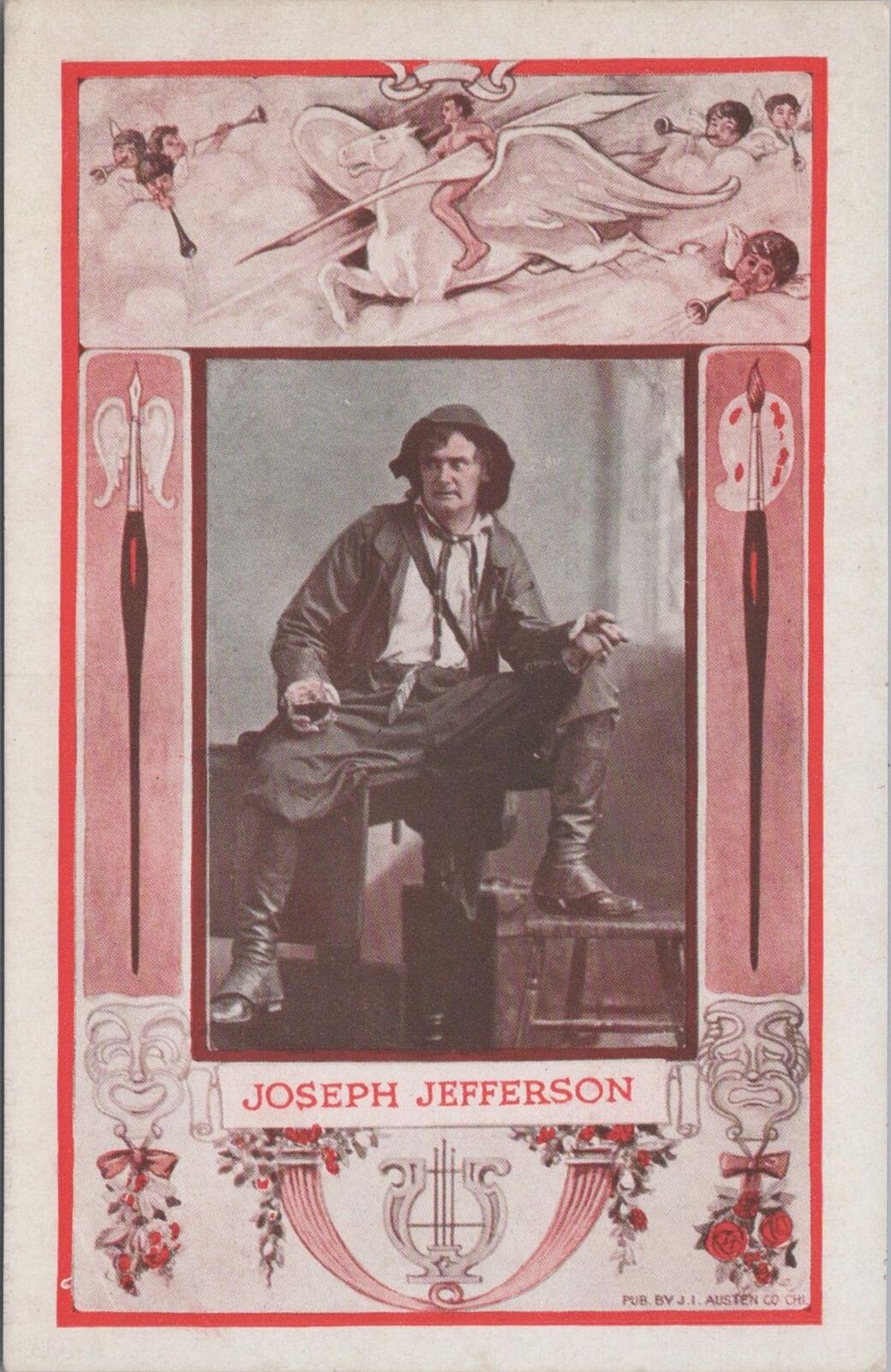 Postcard Actor Joseph Jefferson 