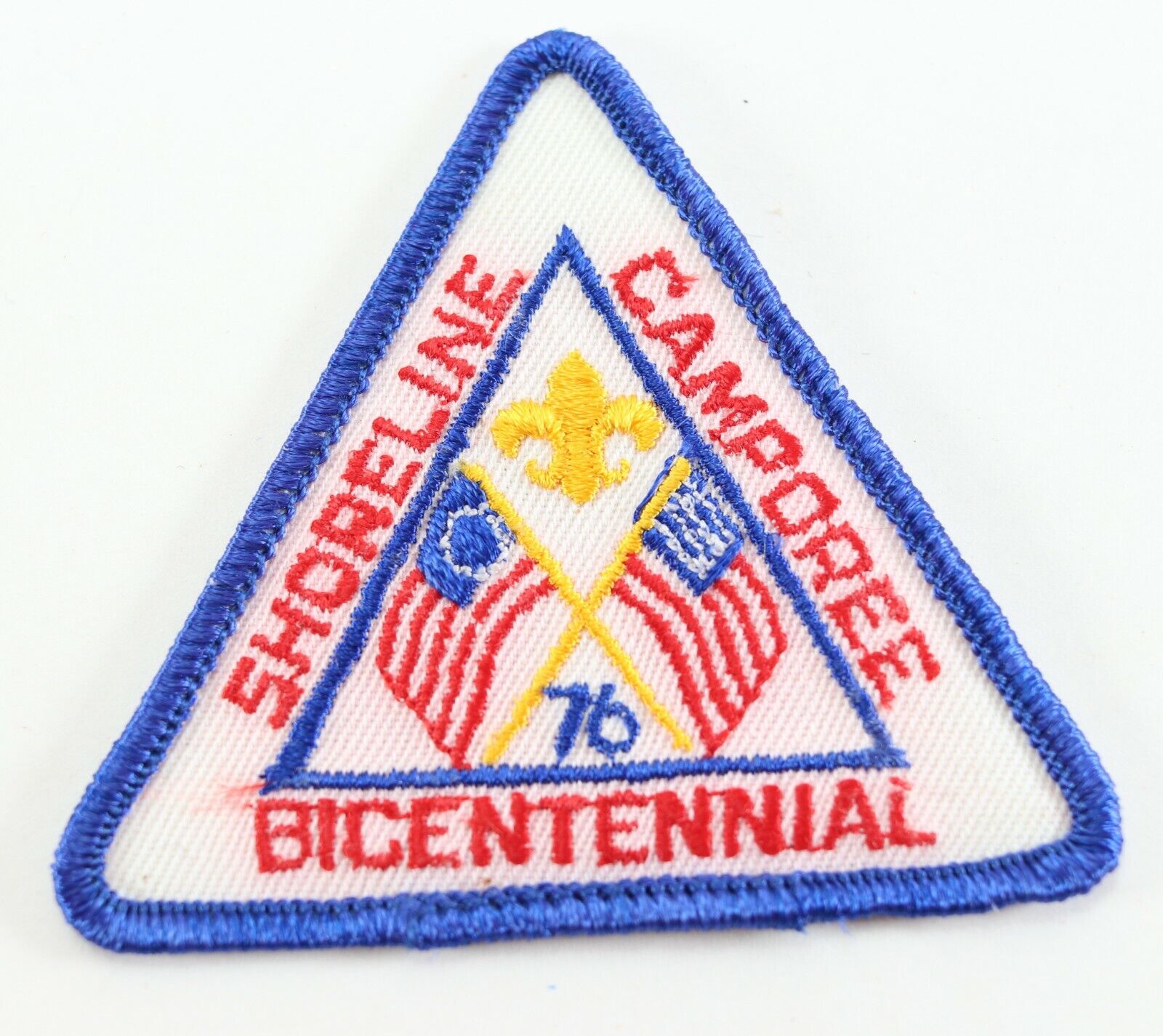 Vintage 1976 Shoreline Camporee Bicentennial Twill Boy Scout BSA Camp Patch