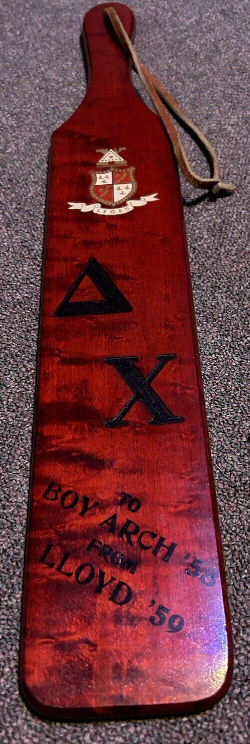 1959  Kansas State University Delta Chi Leges Fraternal Fraternity wood paddle