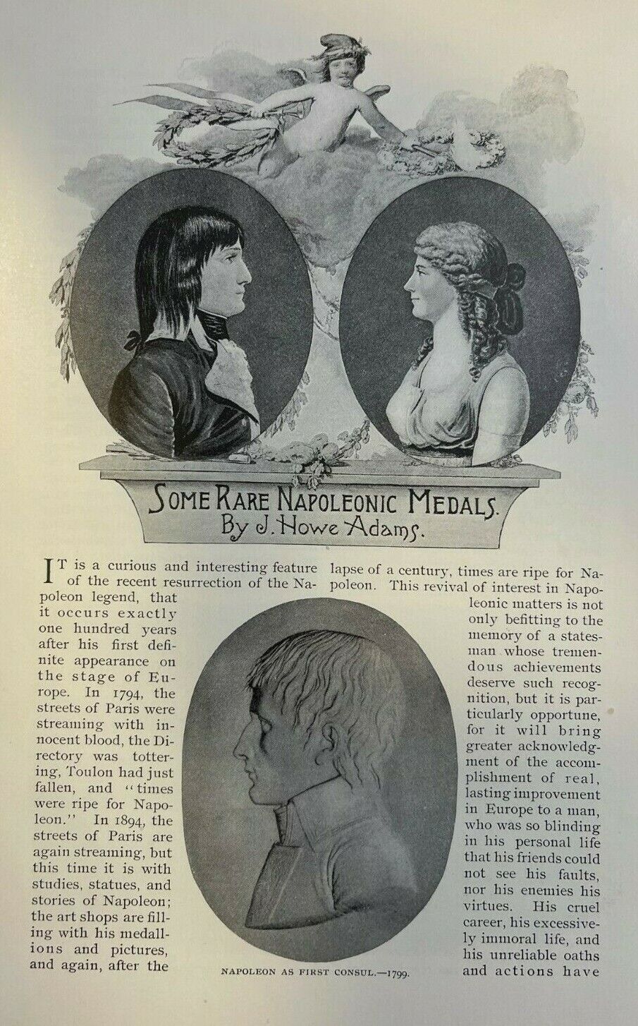 1894  Napoleon Bonaparte Rare Napoleonic Medals illustrated