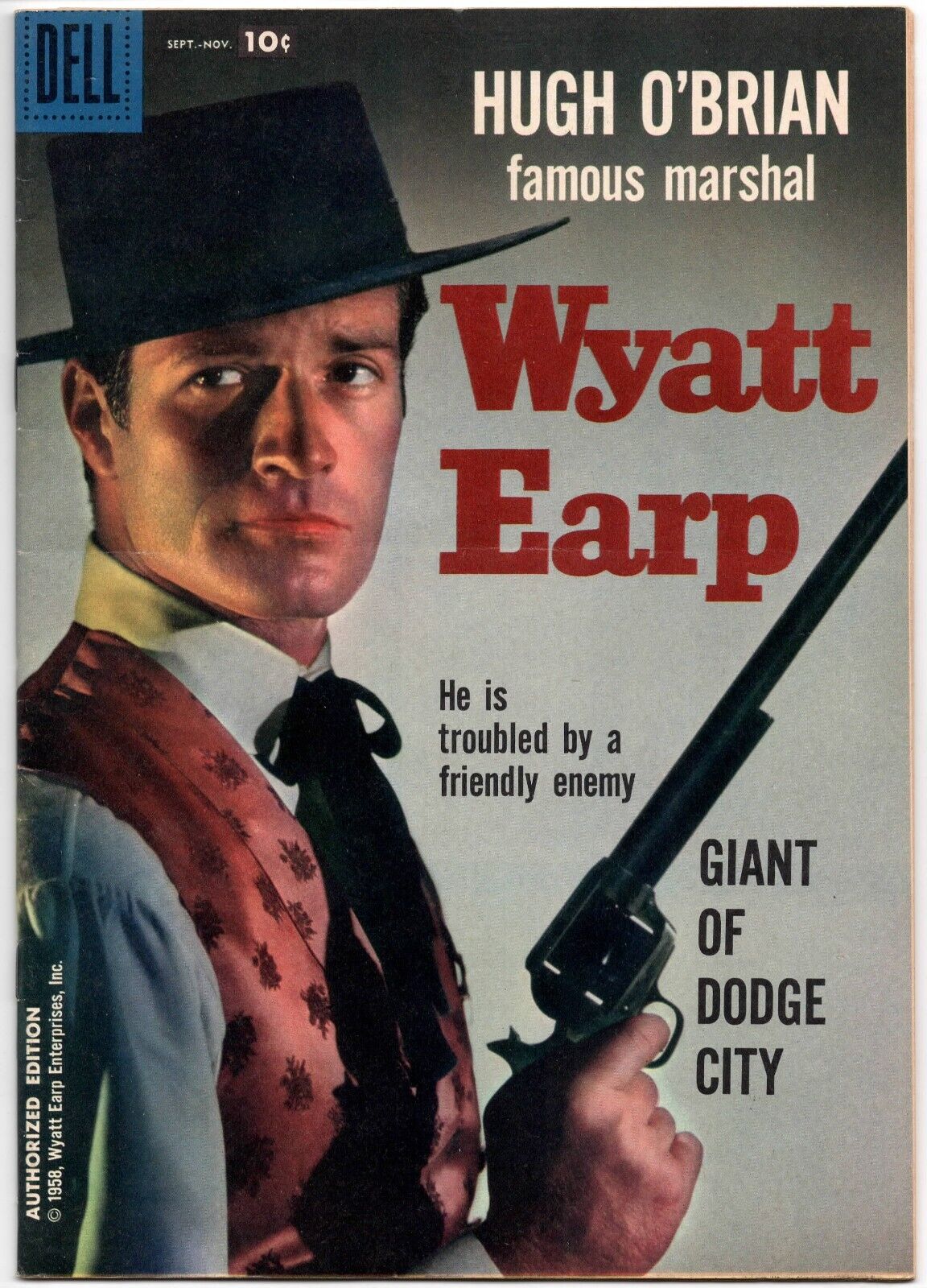 Wyatt Earp #4 SHARP Copy Dell TV Western Comic 1958 Russ Manning Hugh O\'Brian