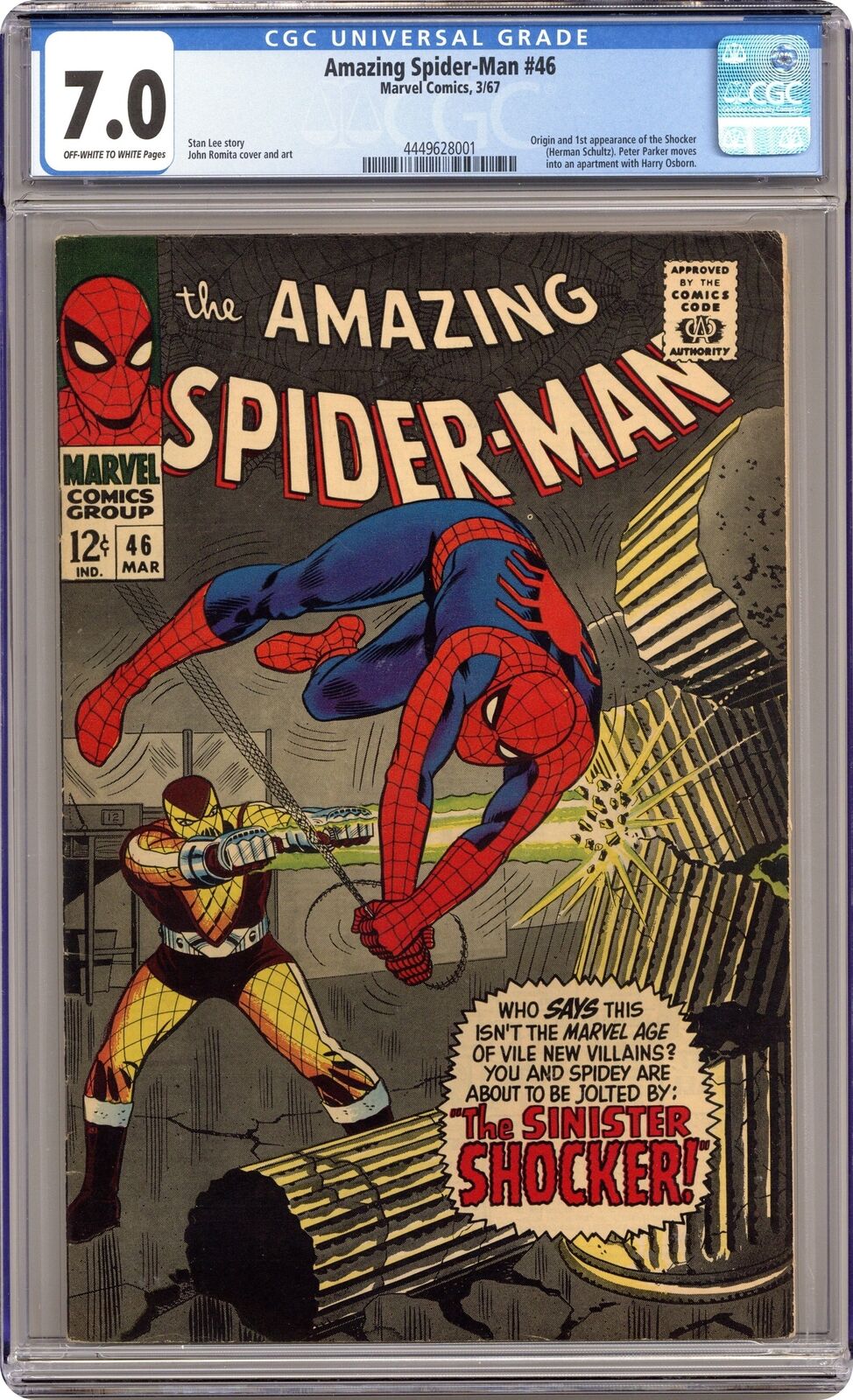 Amazing Spider-Man #46 CGC 7.0 1967 4449628001 1st app. Shocker