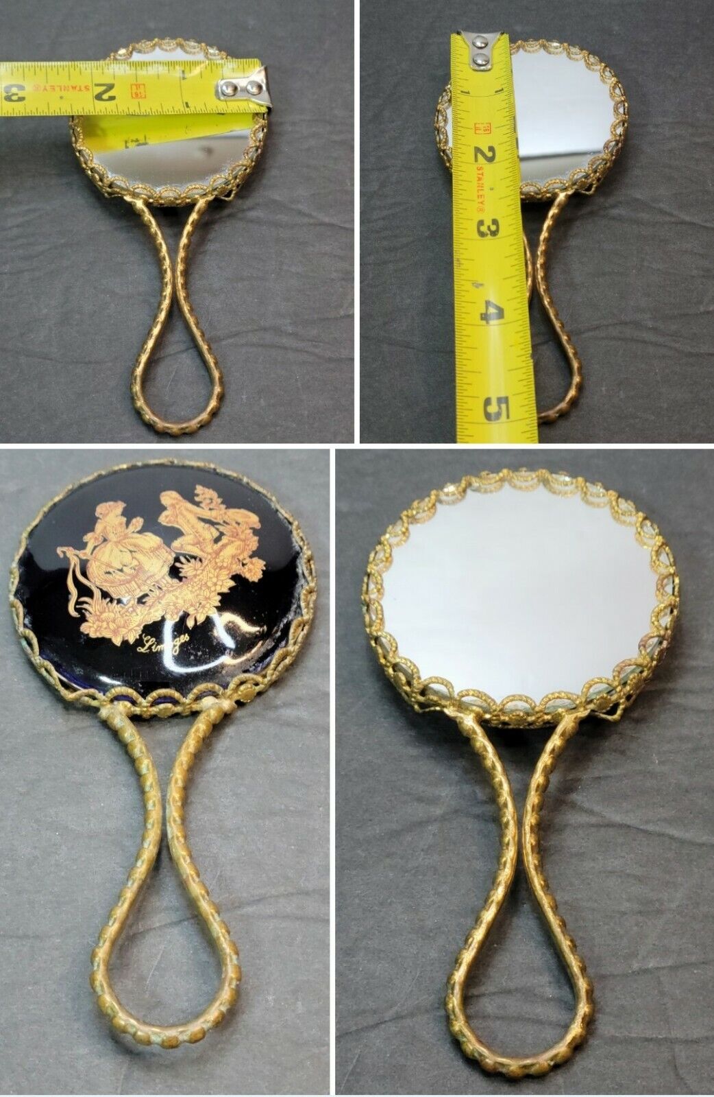 Miniature  Small Mirror Limoges