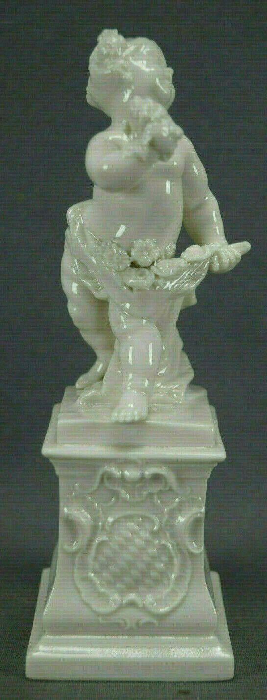 19th Century Nymphenburg Blanc De Chine Style Bustelli Putto Spring Figurine