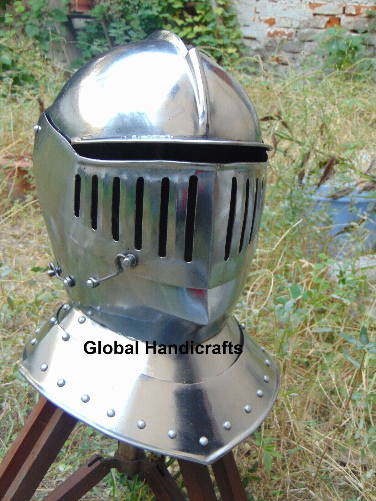 Vintage closed Face European medieval Armor Helmet Cosplay Armor