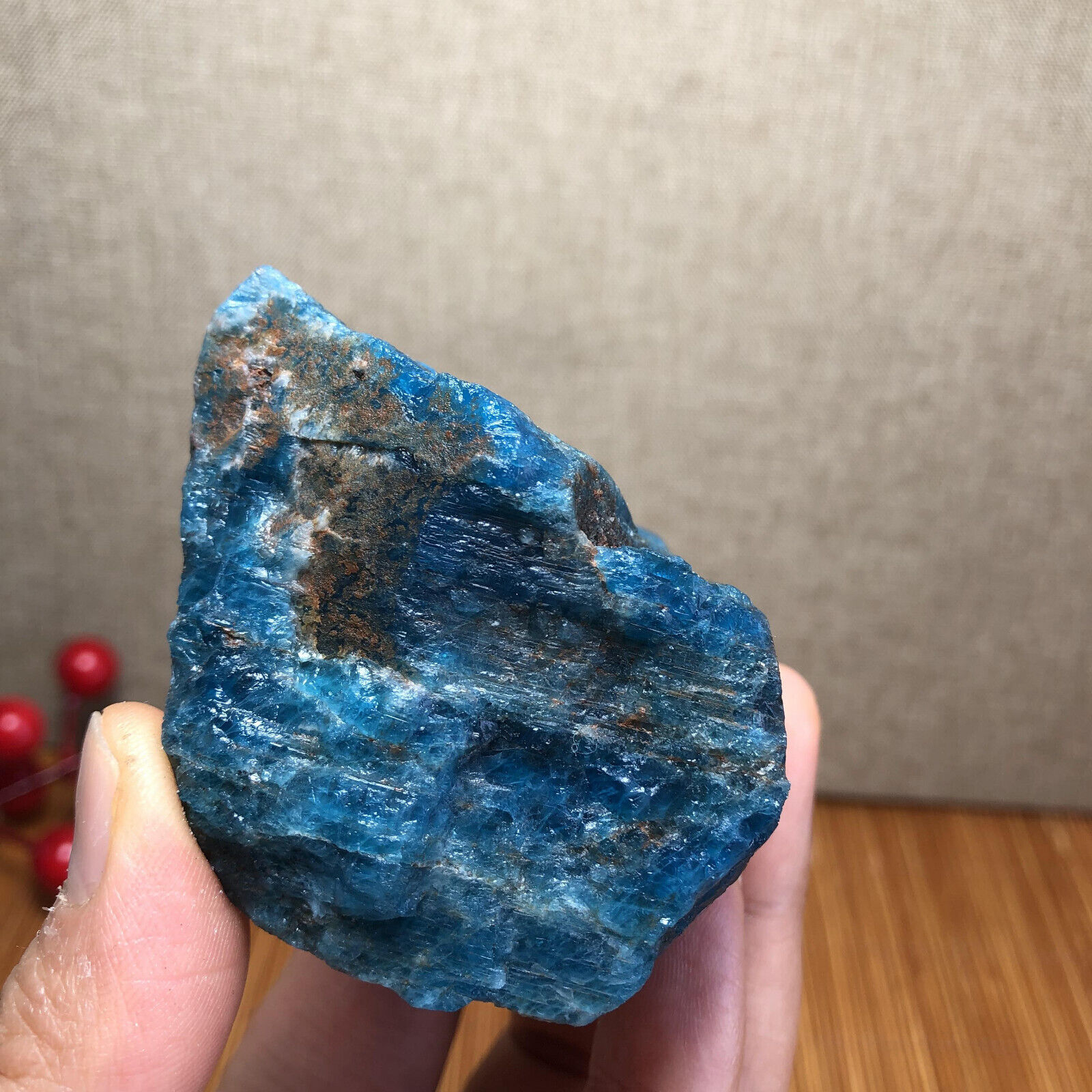 Natural Rough Blue apatite Stone lapis lazuli original Crystal specimens A1246