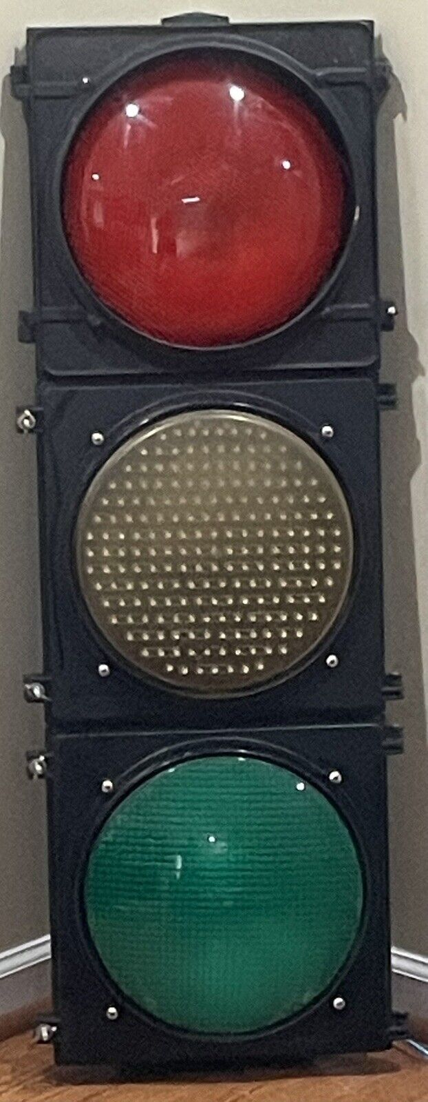 Retired Black South Carolina 12” LED Traffic Signal Red Yellow Green Stop Light