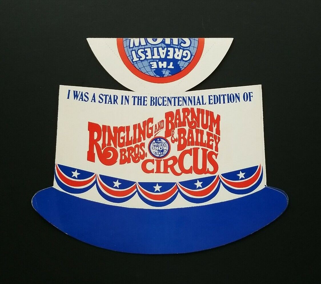 1971 Ringling Bros. And Barnum & Bailey Circus Paper/ Cardboard HAT (Unused)