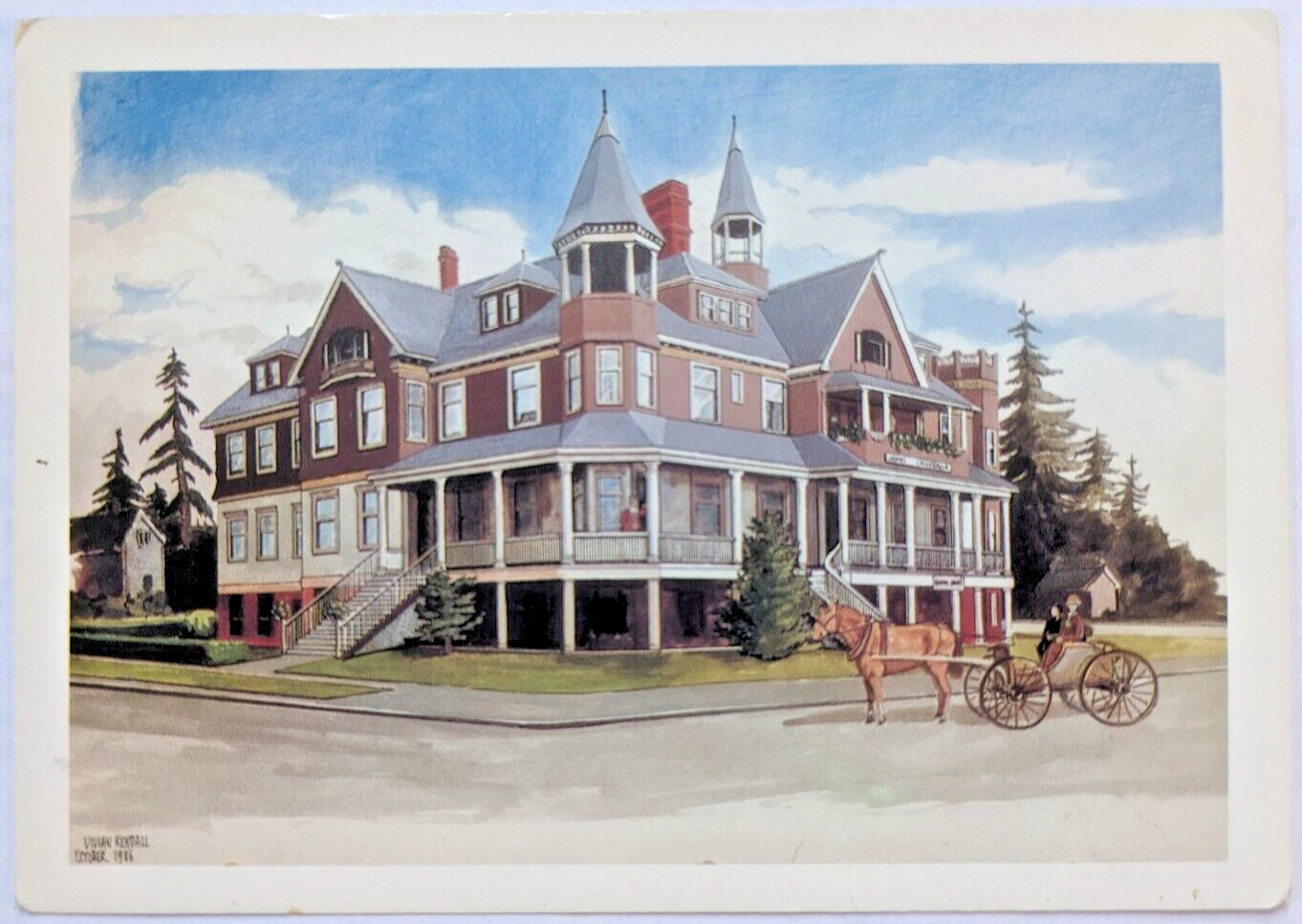 Centralia, WA Washington-Mural of the Centralia Hotel by Vivian Kendall Postcard