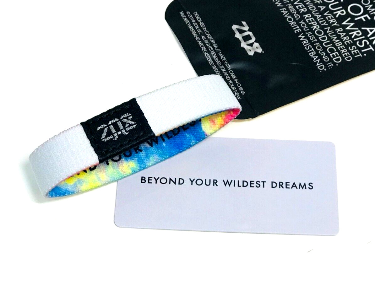 ZOX **BEYOND YOUR WILDEST DREAMS** Silver Single Mys Small NIP Wristband w/Card