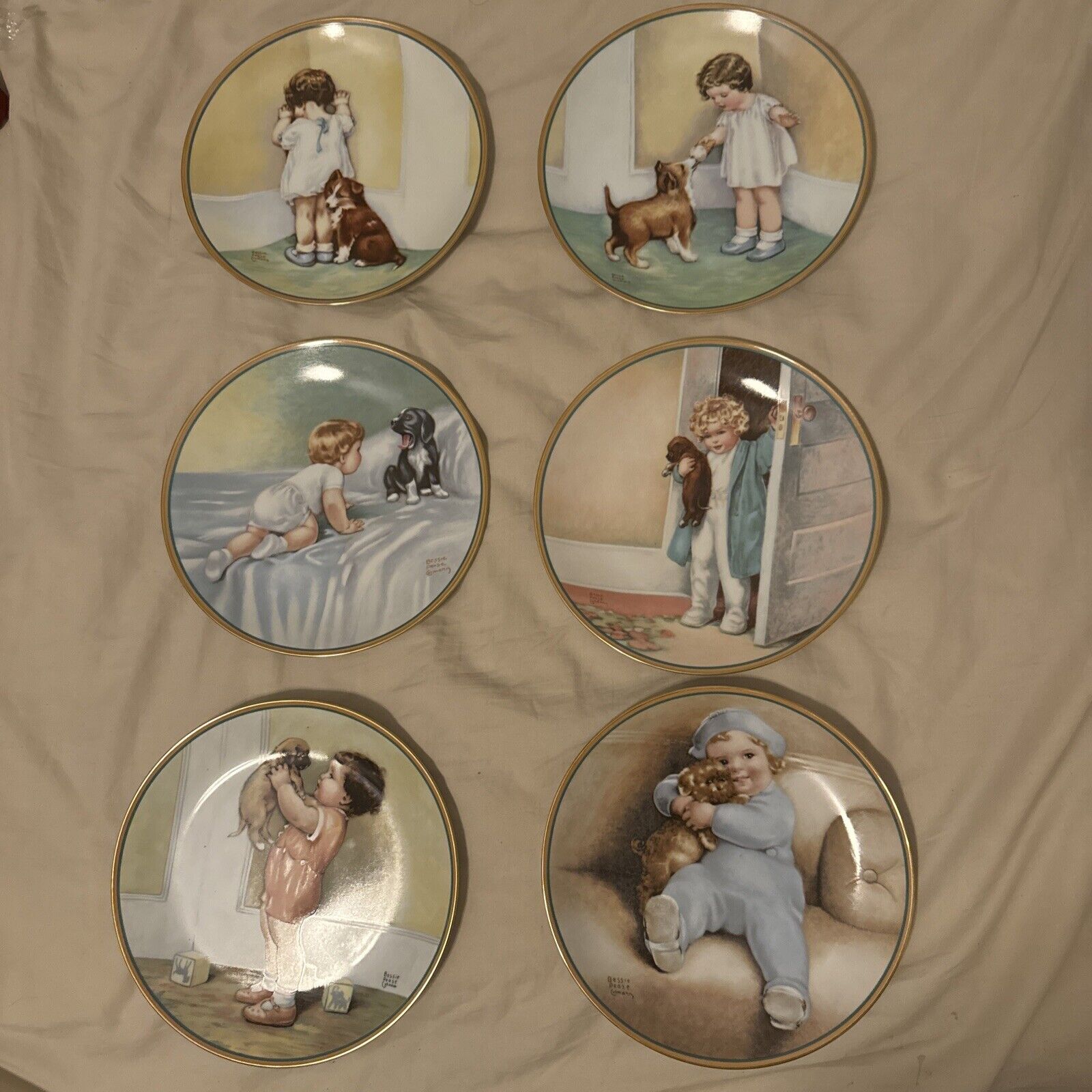 The Hamilton Collection Collectors Plates- A CHILDS BEST FRIEND - 1,2,3,4,7,8
