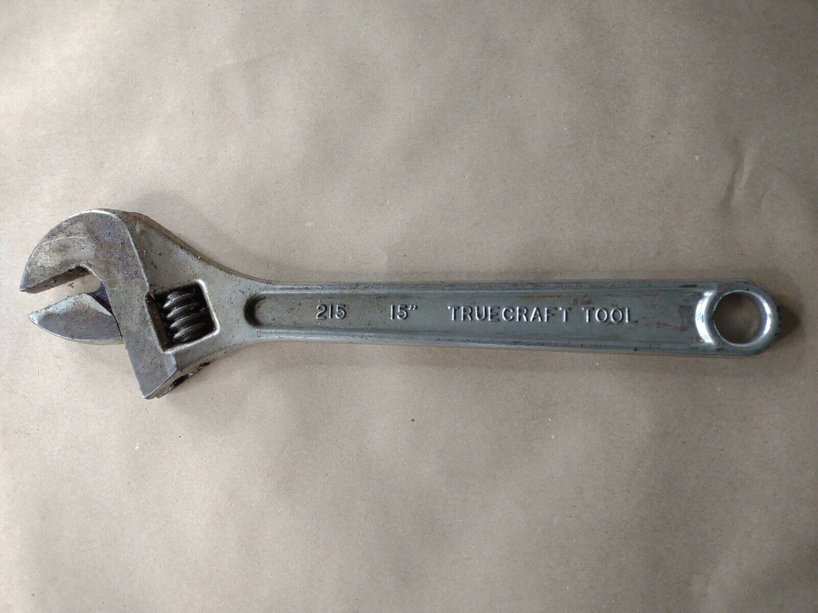 Vintage 15” F215 Truecraft Adjustable Wrench Tool