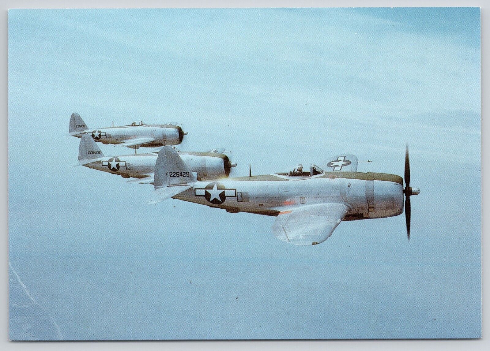 Airplane Military Republic P-47D Thunderbolt 4 1/4 x 6 Unposted Postcard (HTC)