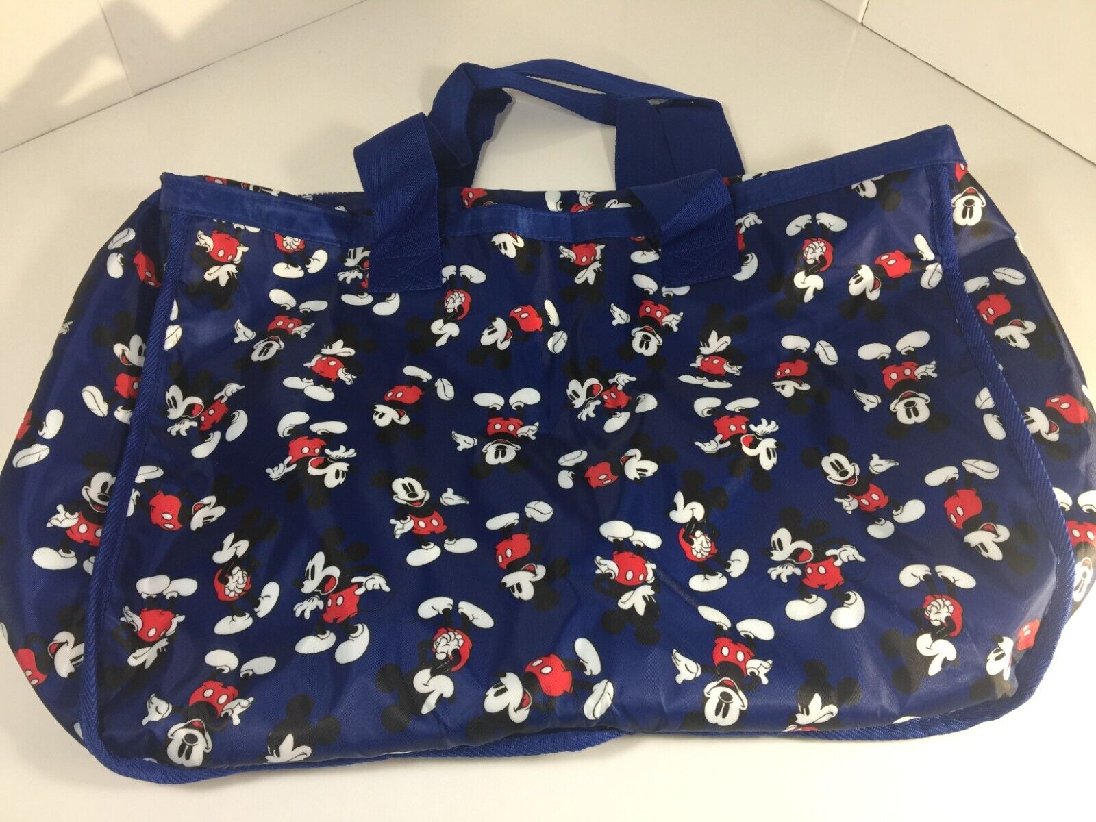 Disney Mickey Mouse Large Travel Duffle Tote Bag Royal Blue Great Condition