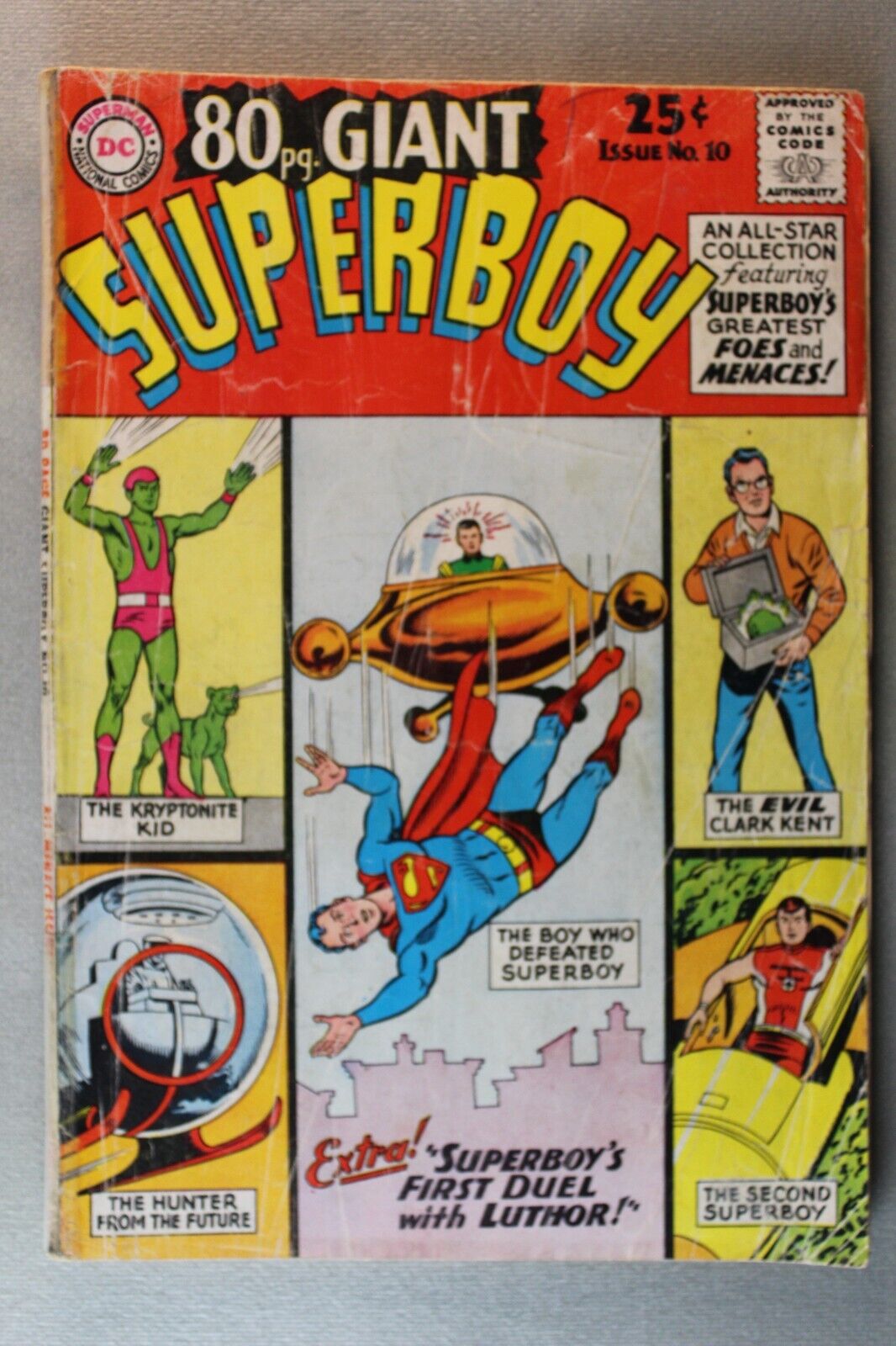SUPERBOY 80 pg. GIANT #10 *1965* Lower Grade, creases, wear, tape on spine...