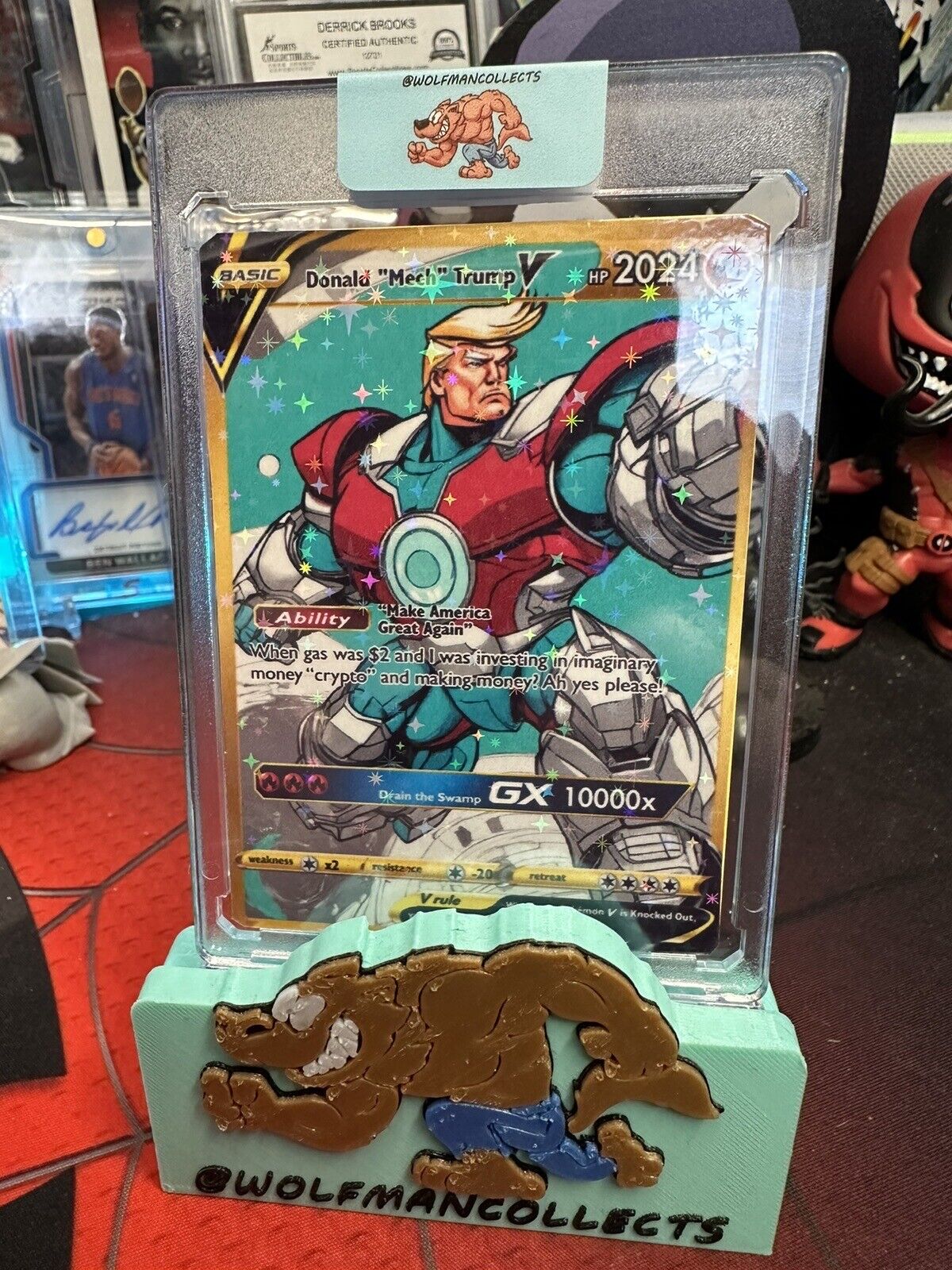 Cyborg Mech Warrior DONALD TRUMP CARD Custom Parody Trading Card 2024