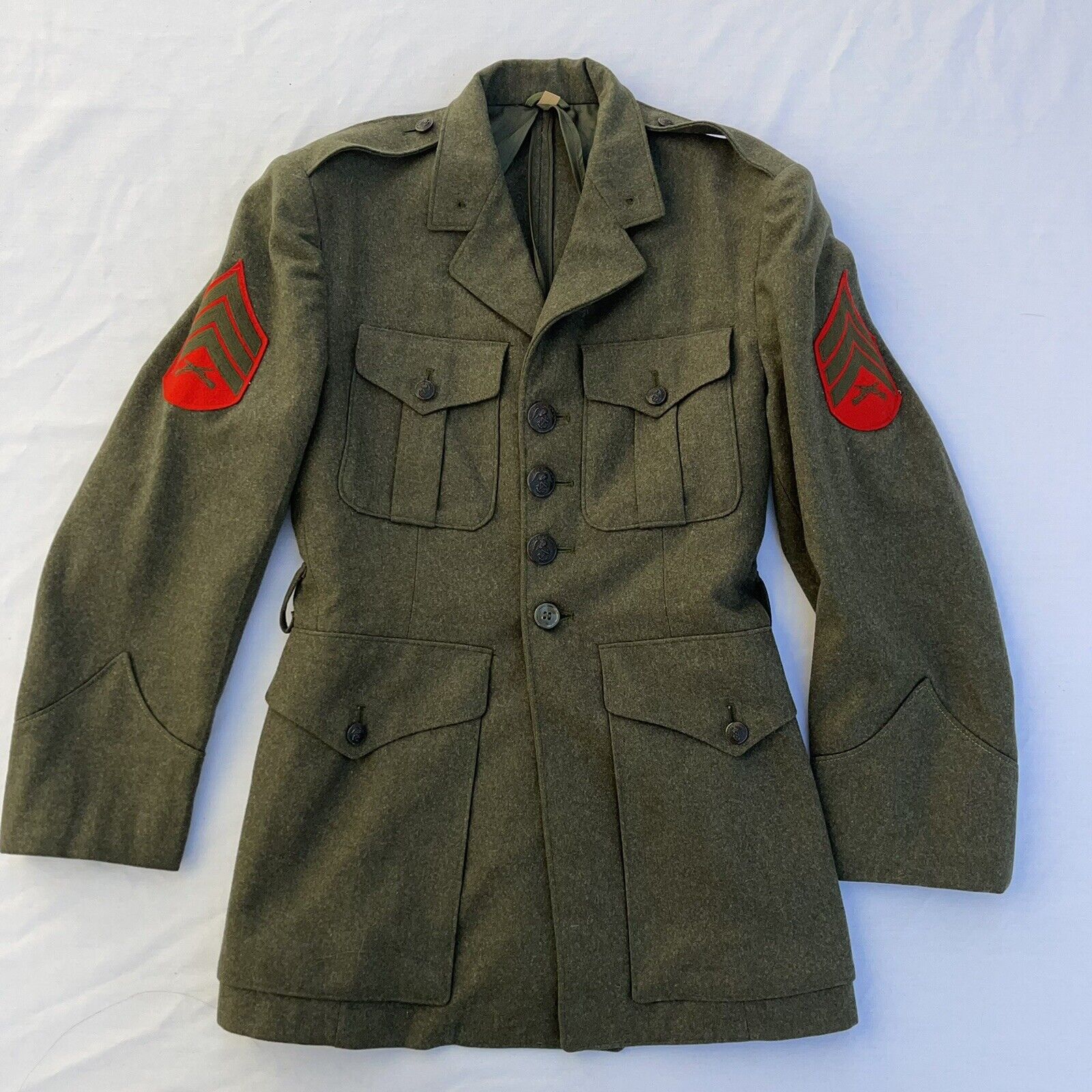 Sigmund Eisner Company Coat Wool Jacket Military M-1951 USMC 1952 Men’s 36 S