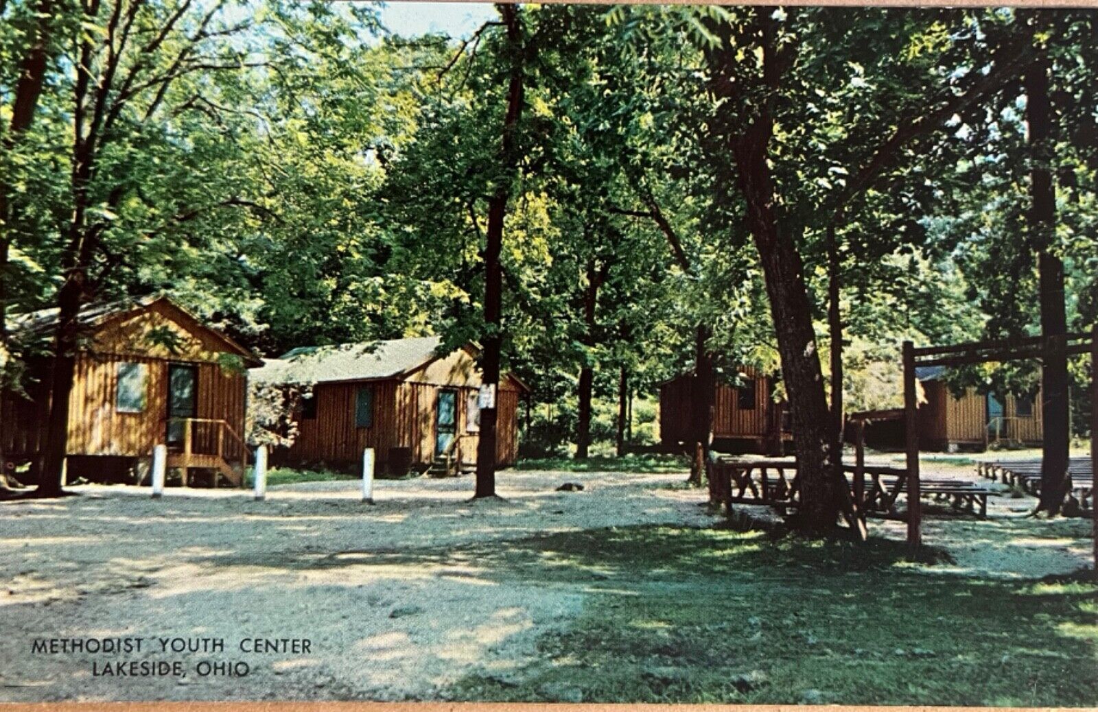Lakeside Ohio Methodist Youth Center Cabins Postcard 1958