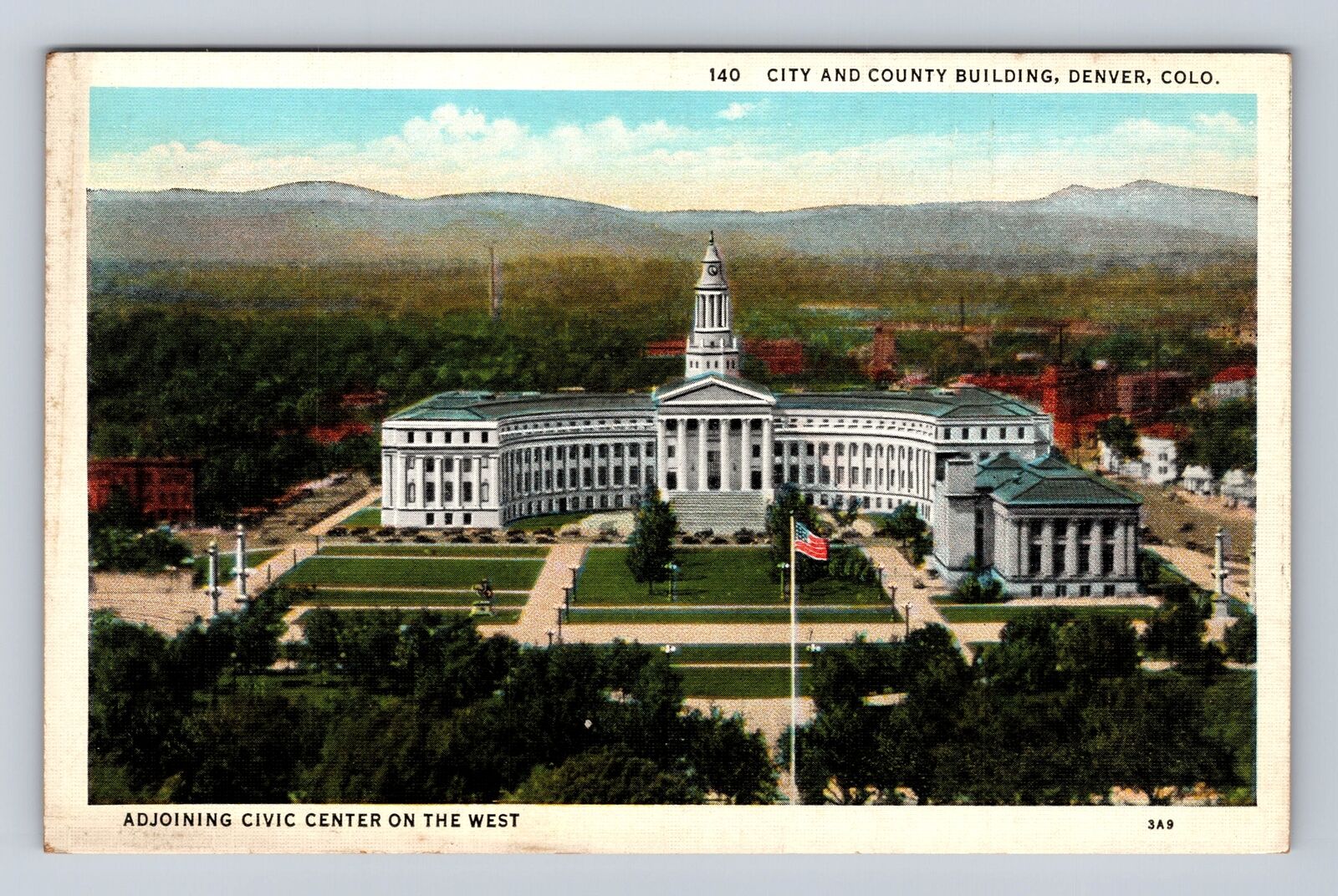 Denver CO-Colorado, City & County Building, Civic Center, Vintage Postcard