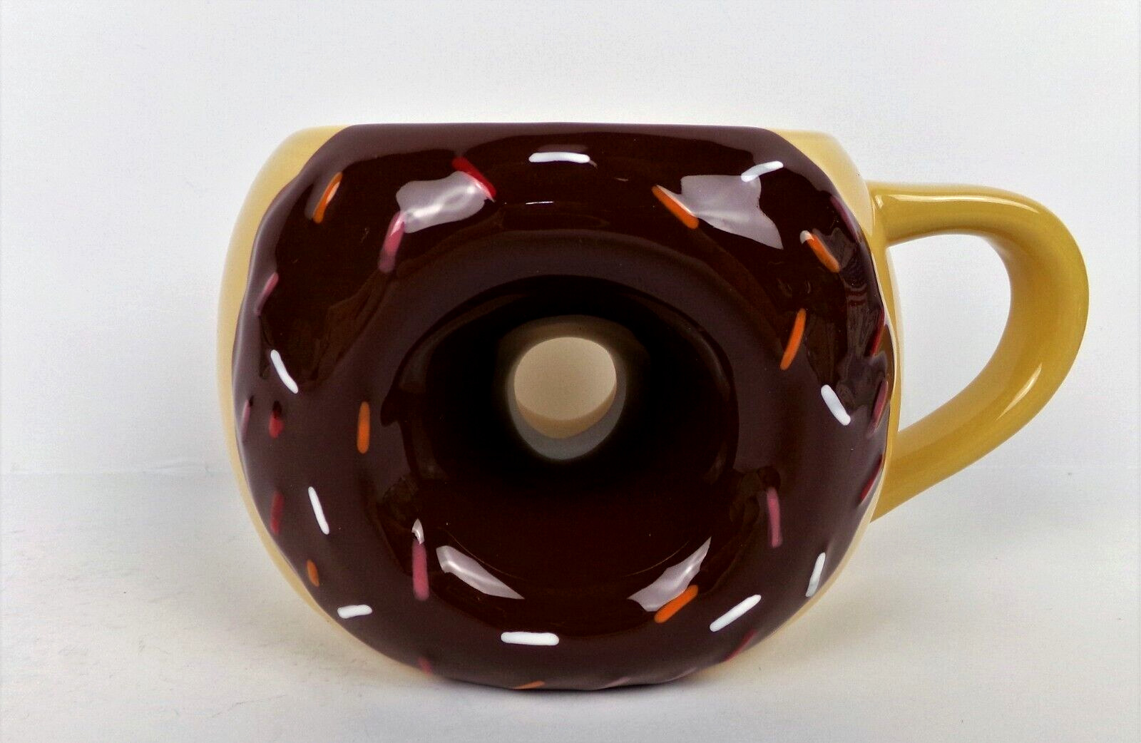 TAG Sprinkle Doughnut Shaped Mug Chocolate Frosting Ceramic Donut Coffee Mug