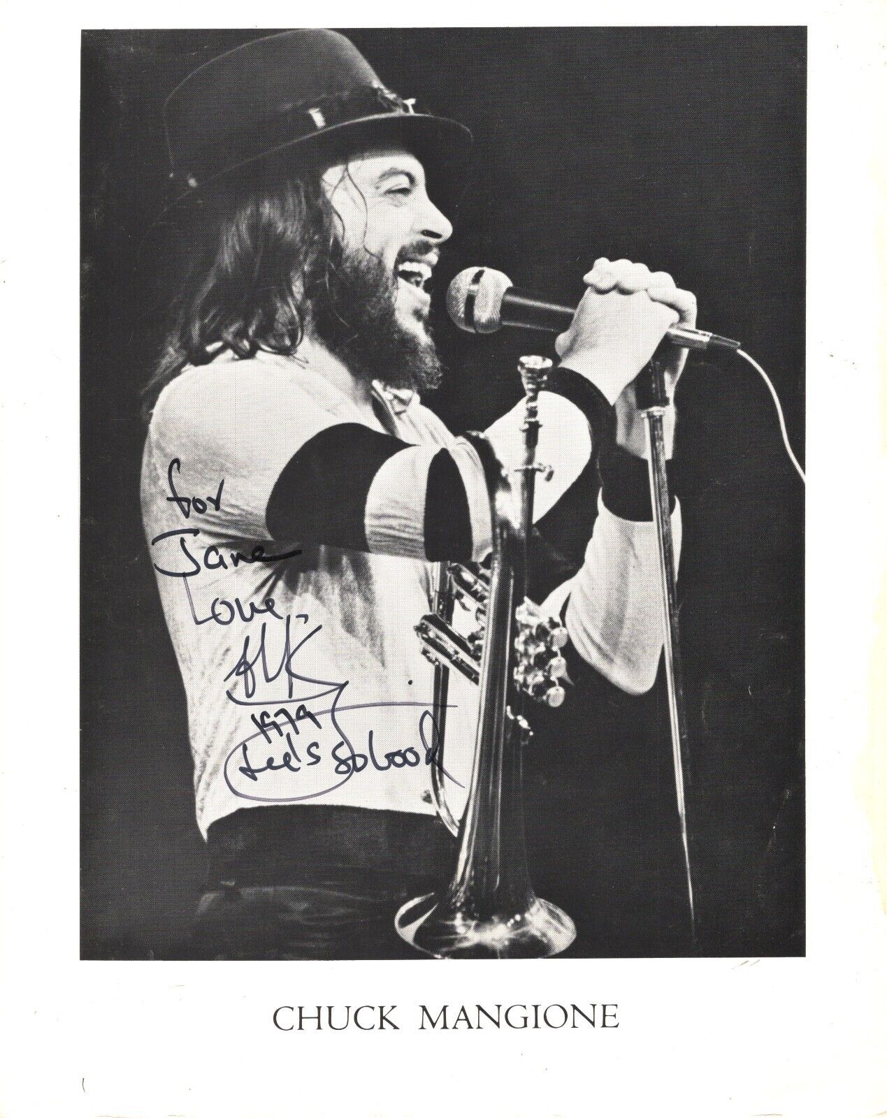 Chuck Mangione Autographed Signed 8x10 original photo #Y5823
