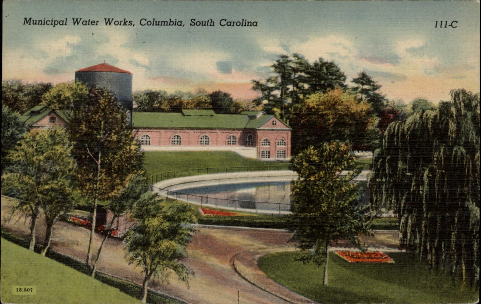 South Carolina Columbia Municipal Water Works ~ postcard  sku781