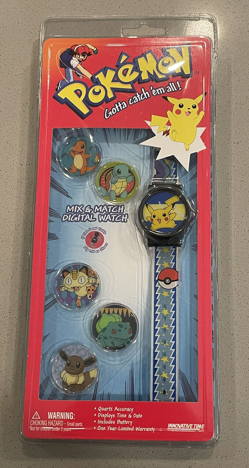 Vintage Pokemon Watch NEW in Blister Pack 1999 Pikachu Nintendo