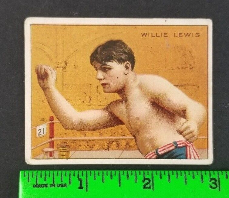 Vintage 1910 Willie Lewis Boxer Boxing Honest Tobacco T219 Card