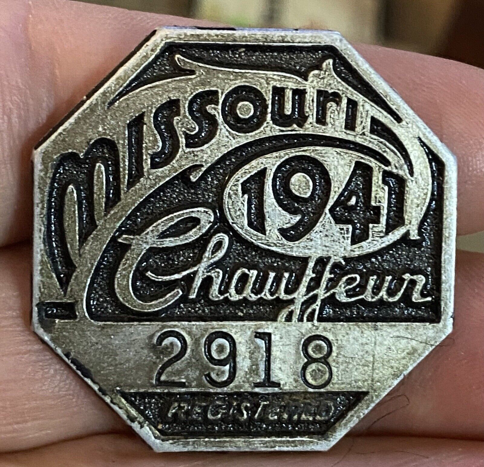 1941 Missouri Chauffeur Badge  