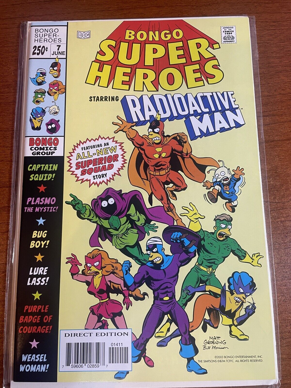 Bongo Super Heroes Starring Radioactive Man # 7 NM- Bongo Comics