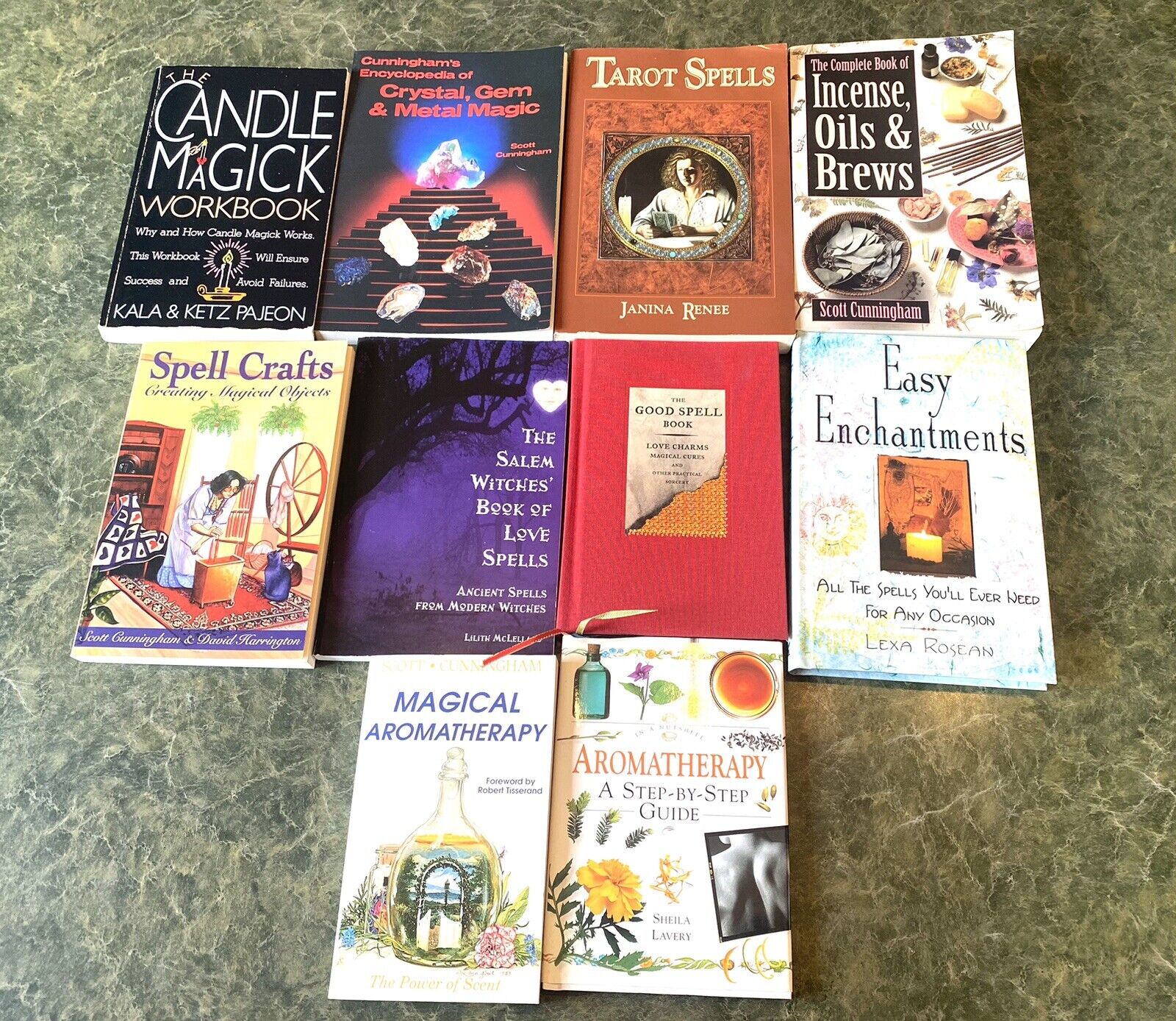 Lot Of 10 Witchcraft, Wicca, Magick, Tarot Spells, Crystals, Enchantments Books
