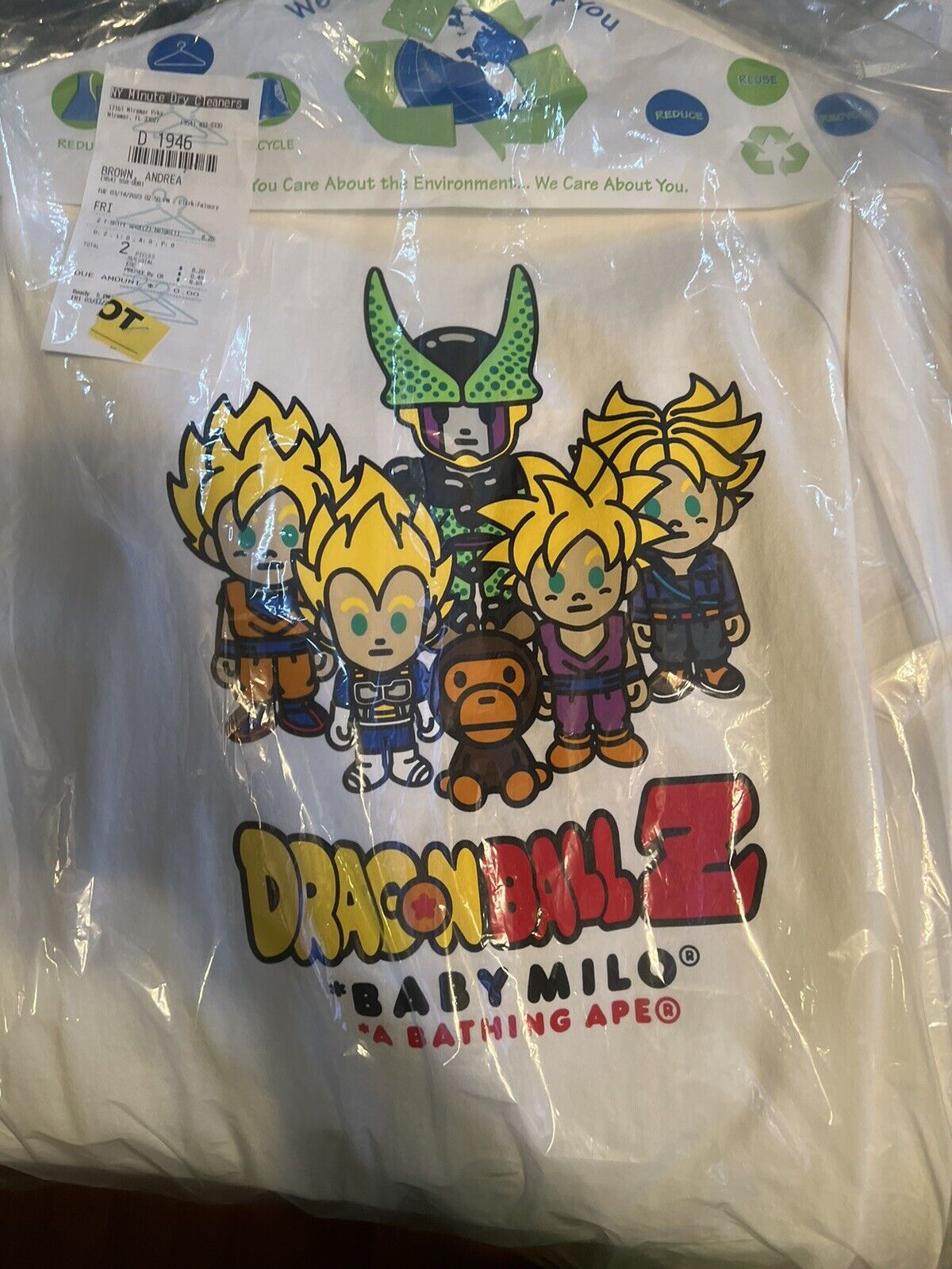 Bape Dragon Ball Z Baby Milo Shirt Men’s 2Xlarge Brand New