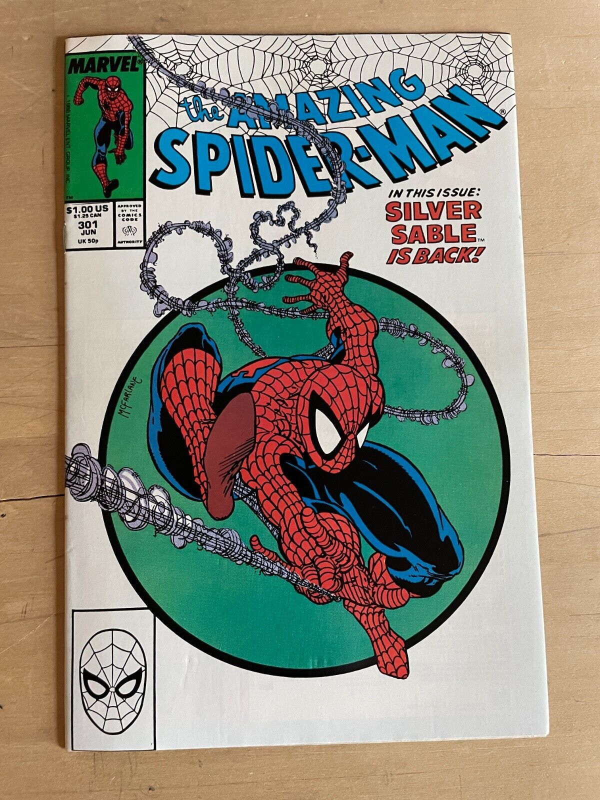 Marvel The Amazing Spider-Man #301 KEY Silver Sable Return Todd McFarlane 1988