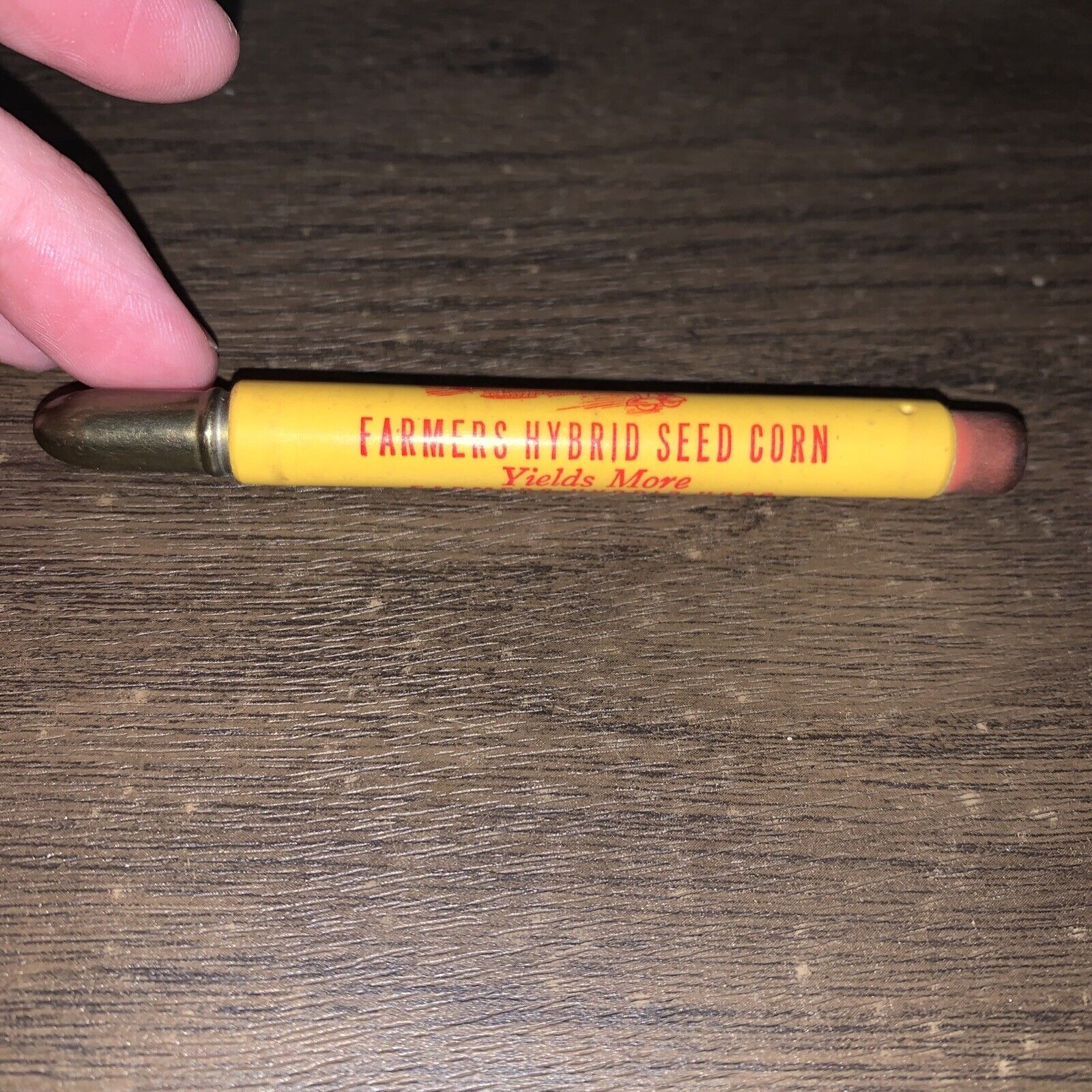 Vtg Farmers Hybrid Seed Corn Farmers Hybrid Hogs Bullet Pencil 