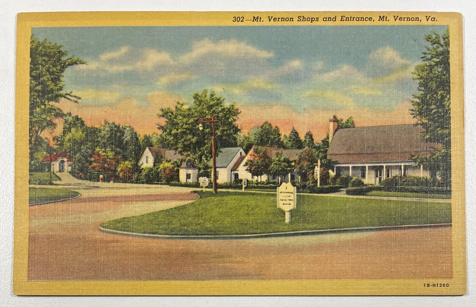 Mt. Vernon Shops Postcard Mt. Vernon, VA