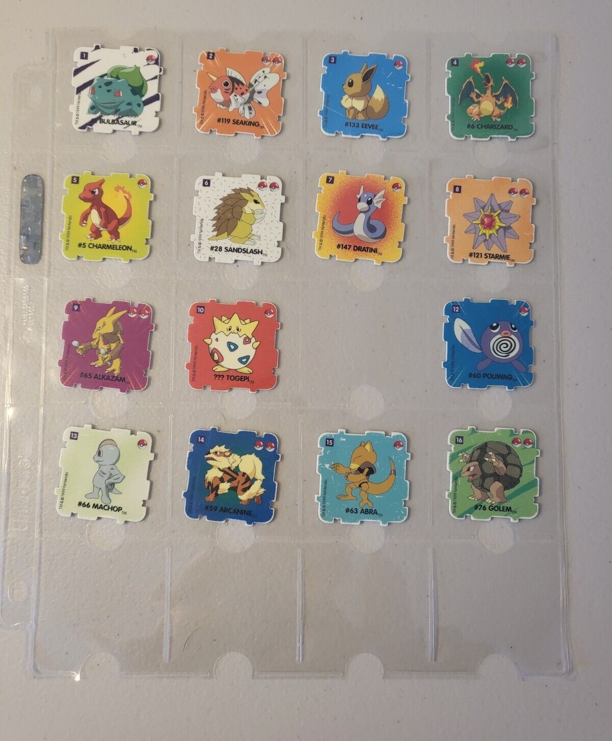 Pokemon Cubitz Tazo Puzzle #4 - Near Complete Set *Missing 1*