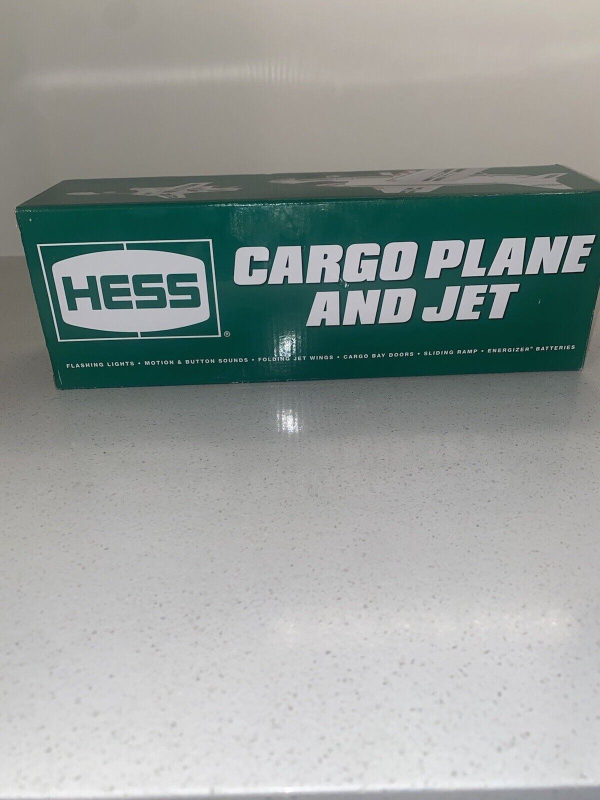 2021 Hess CARGO Plane and Jet - Green/White New in Box Never Opened