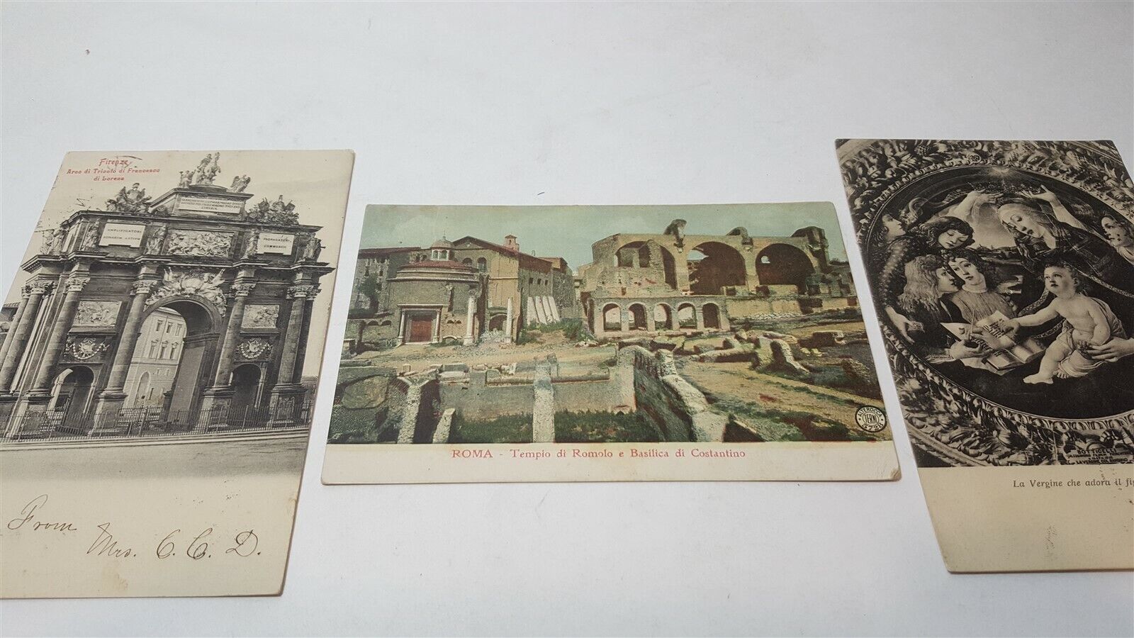 Vintage 1910s Italy Postcards Lot of 3 Costantino Botticelli Lorenza P6