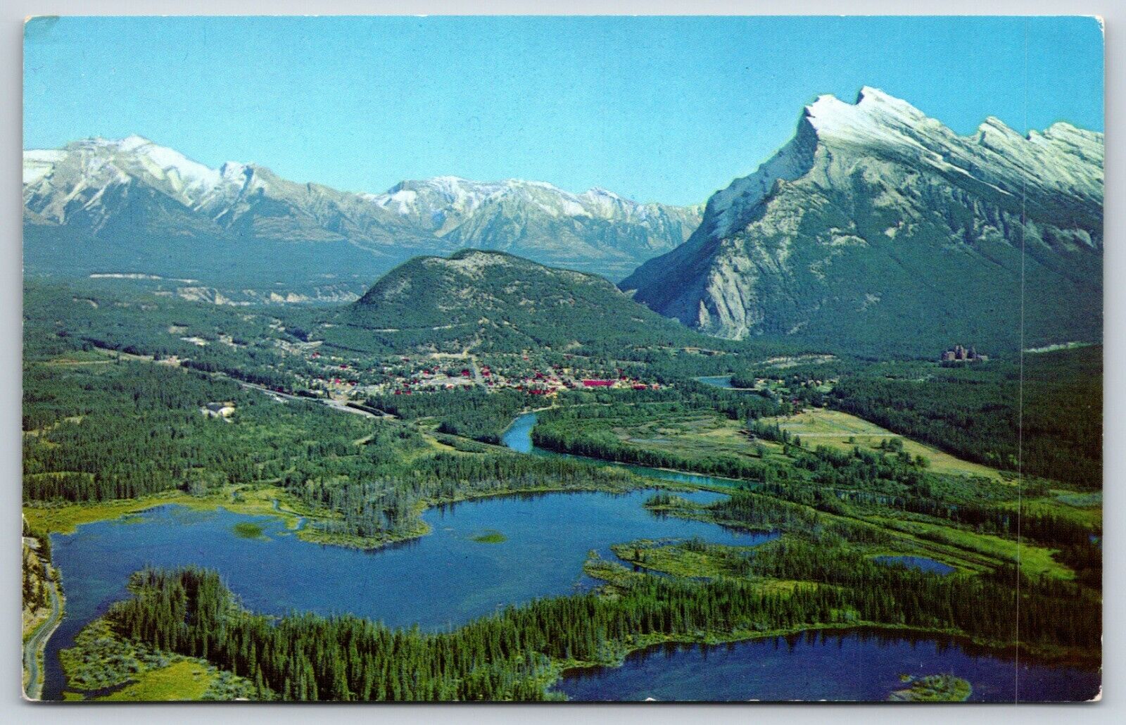 Postcard Aerial View Of Mount Rundle, The Canadian Rockies, Canada Unposted