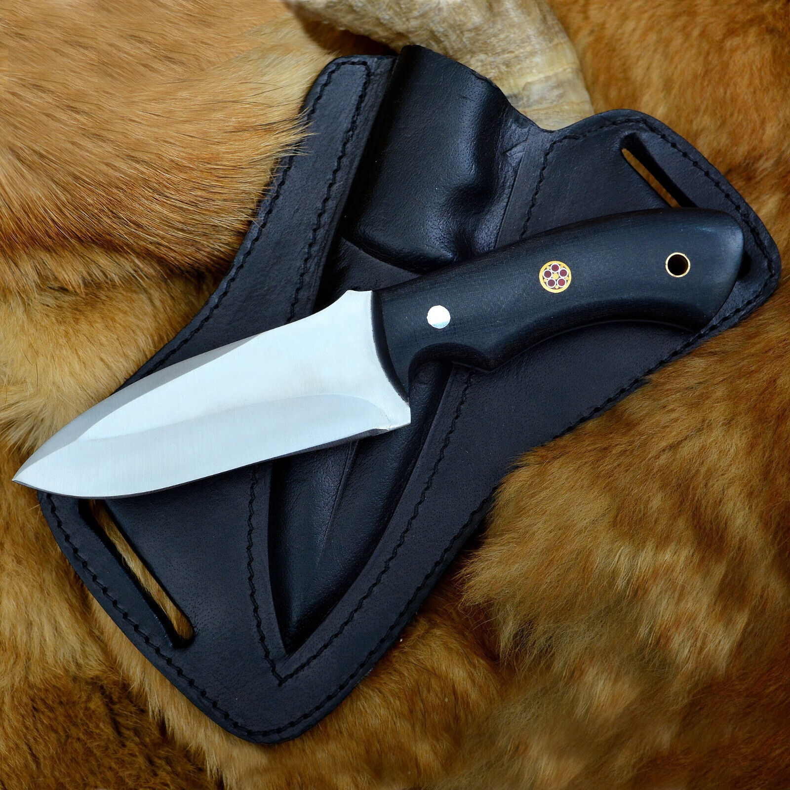 Small Hunting Knife Bowie Sharp Fixed Blade Camping Military Outdoor Survival
