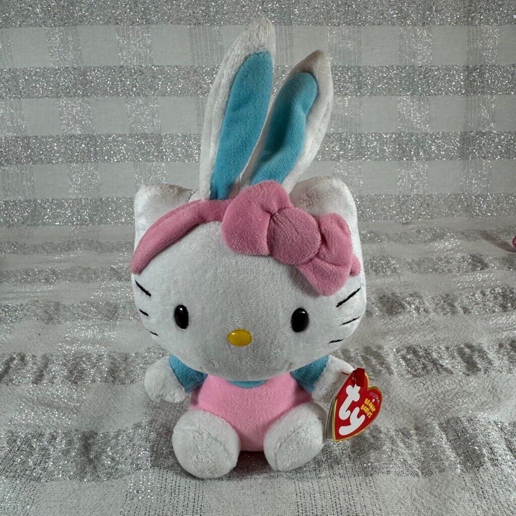 Ty Beanie Babies Hello Kitty With Hang Tag Baby Plush Stuffed Beanbag Toy
