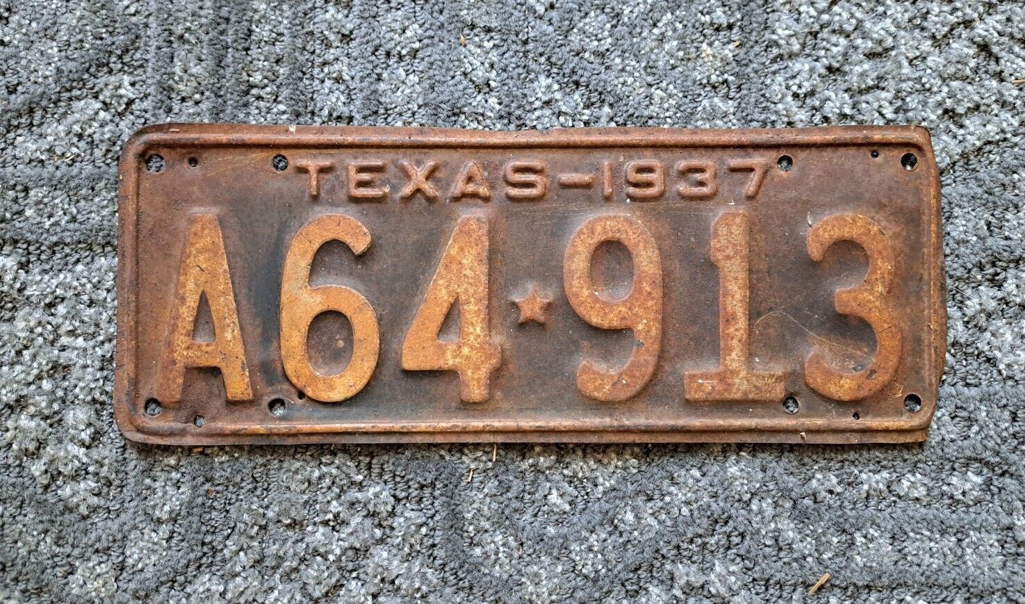 1937 texas license plates