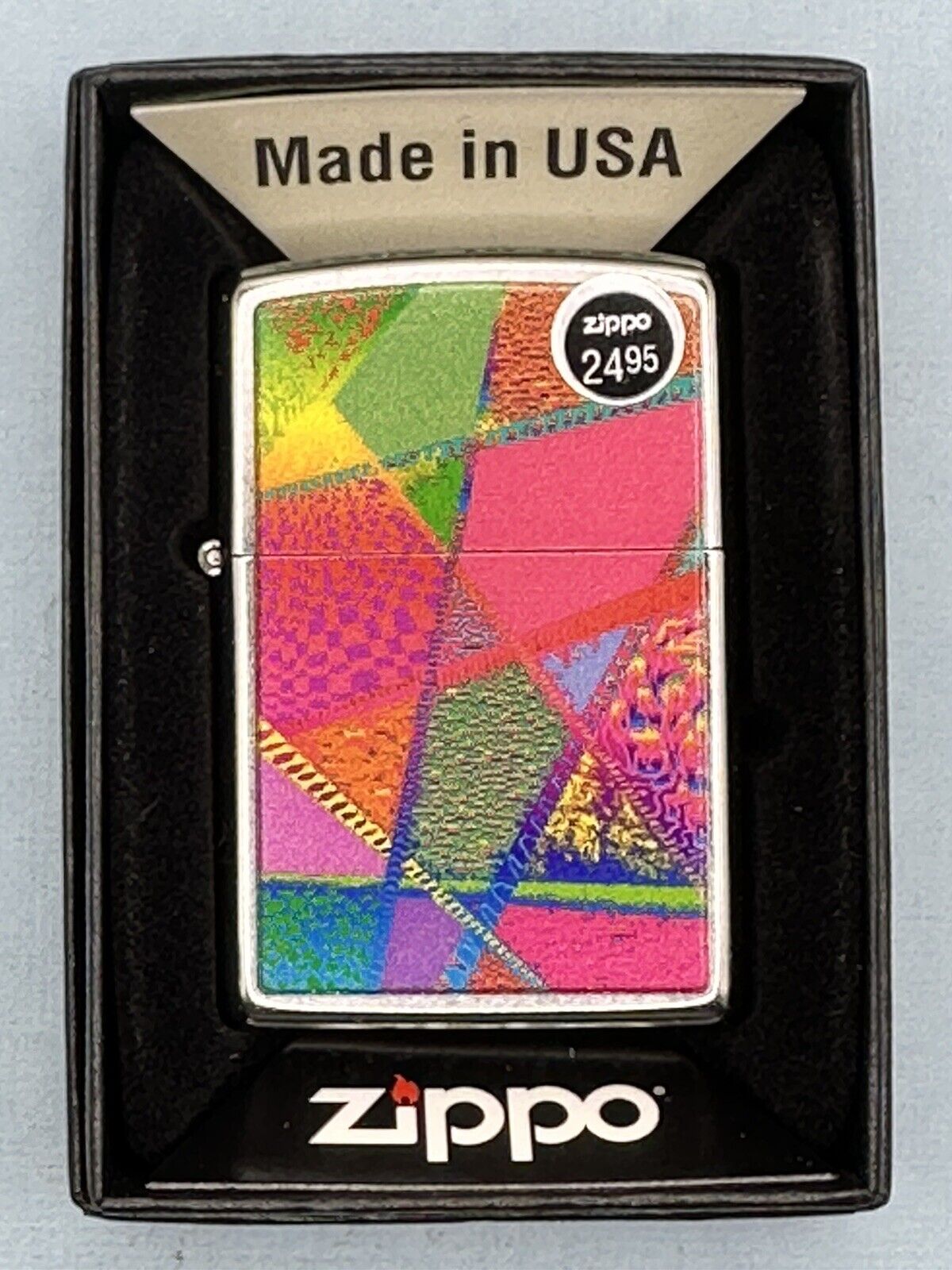 2022 Retro Pattern Colorful Design Chrome Zippo Lighter NEW