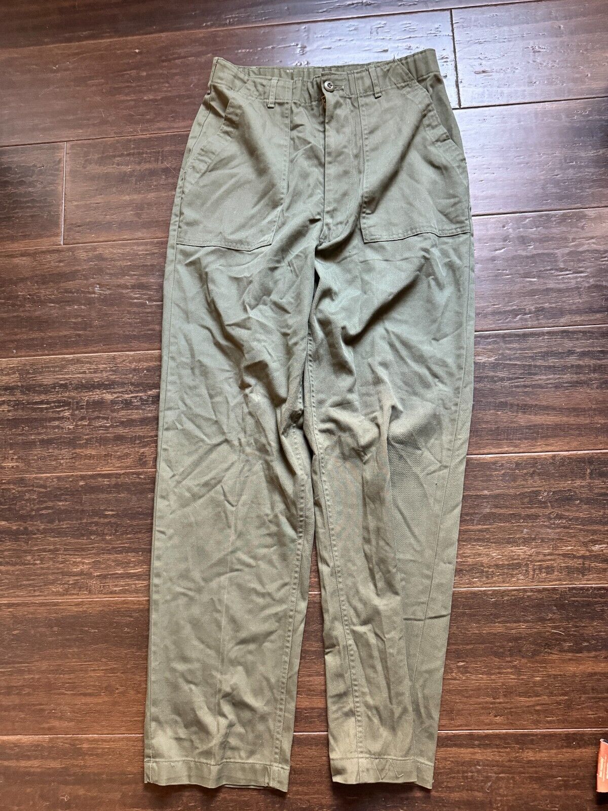 Vintage Military Pants Men’s 34x33 Utility Trousers U.S. Army Olive Green 1980\'s