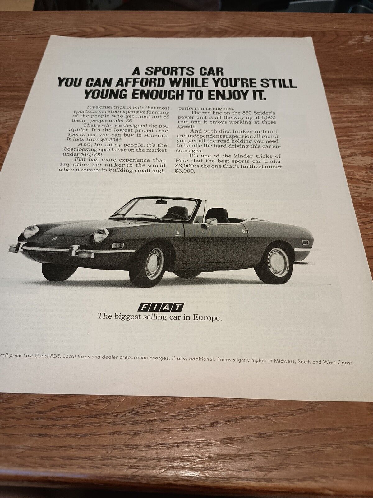 1971 Fiat 850 Vintage Ad 