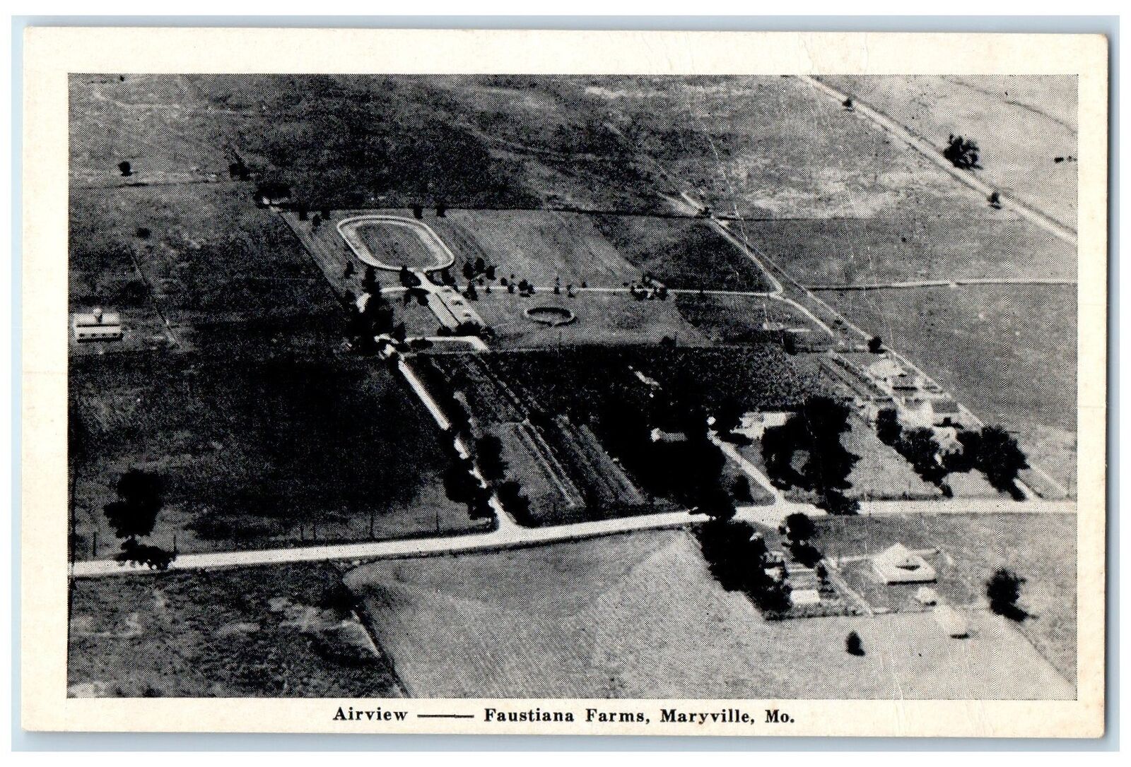 c1920\'s Airview Faustiana Farms Plains Buildings Maryville Missouri MO Postcard
