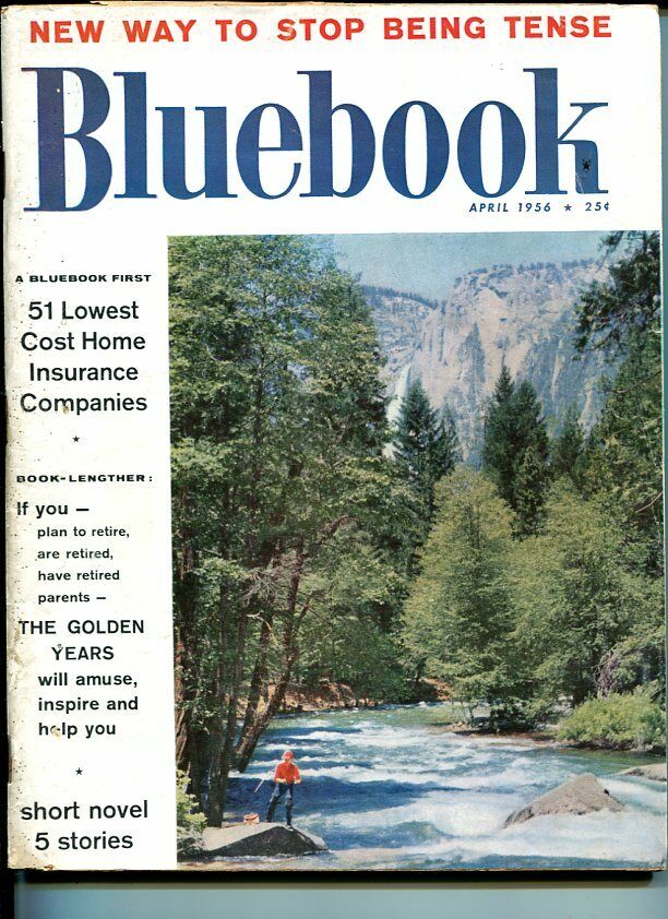 BLUE BOOK PULP-APRIL-1956-G-PAXTON DAVIS-RICHARD WORMSER-TIMOTHY FULLER G