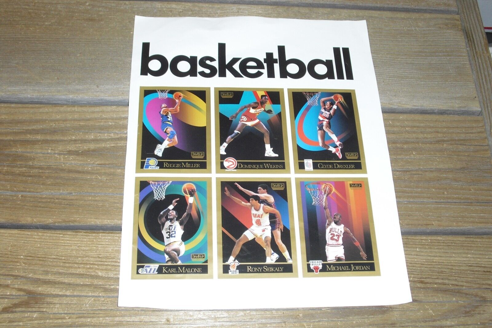 1990 - 1991 Skybox NBA Basketball Card Poster - Michael Jordan - 10 1/4\