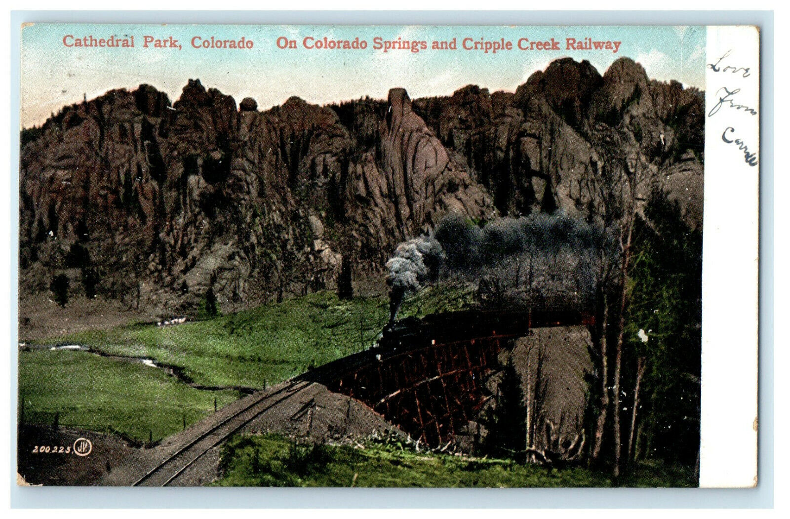 c1910s Moultonboro NH Cathedral Park Colo Springs & Cripple Creek CO Postcard